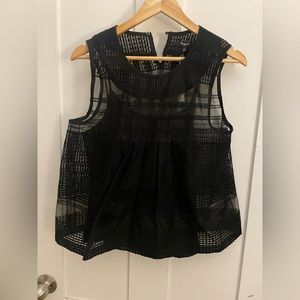 Madewell Sheer Shell Tank with base layer